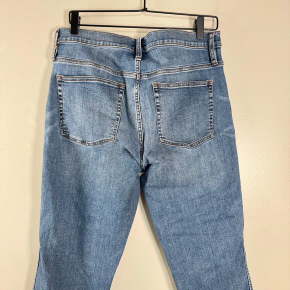 J.Crew Women's Vintage Straight Ankle Stretch Raw Hem High Rise Jeans Sz 32 - Picture 5 of 9